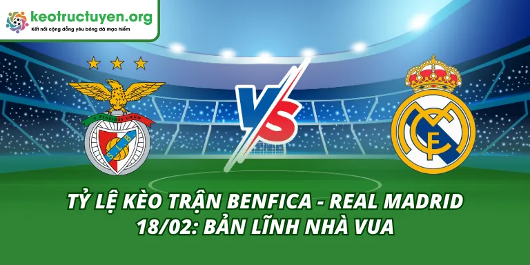 Tỷ Lệ Kèo Trận Benfica - Real Madrid 18/02: Bản Lĩnh Nhà Vua Tỷ Lệ Kèo Trận Benfica - Real Madrid 18/02